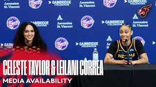 Celeste Taylor & Leilani Correa Media Availability | Indiana Fever Media Day