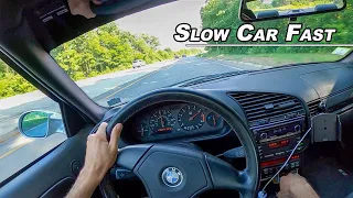 Slow Cars are More Fun - 1998 E36 M3 Manual Sedan w/ Rogue Engineering Exhaust POV (Binaural Audio)