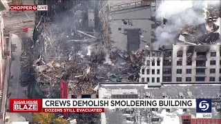 Crew demolishing Sugar House building; dozens still evacuated