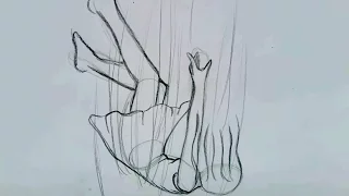 ᴴᴰ how to draw girl drowns falling from the sky