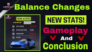 Asphalt 9 : New Stats Of Chervolet Corvette Grandsport | Nerf | Gameplay + Conclusion.