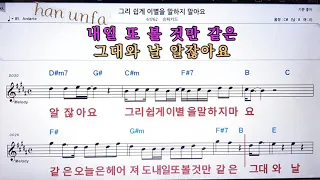 그리 쉽게 이별을 말하지 말아요/슈퍼키드💋노래방 반주*기타 코드 악보*가라오케💖Karaoke*Sheet Music*Chord*MR