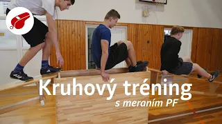 Kruhový tréning na prekážkovej dráhe s meraním pulzovej frekvencie (Hodina telesnej výchovy)