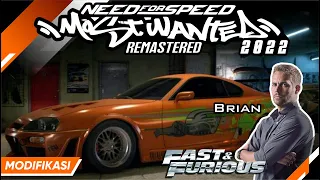 MODIFIKASI TOYOTA SUPRA BRIAN - Need For Speed: Most Wanted Remastered 2022