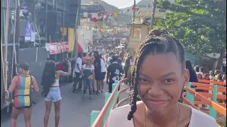 Roseau, Dominica jouvert 2024, triple Kay crossing the bridge. warmup