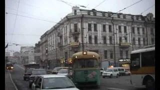 Vladivostok. Tram service on Svetlanskaya street.