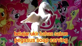 UKIRAN SABUN #1 | cara membuat pegasus | PEGASUS SOAP CARVING