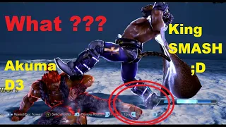 Knee vs Rickstah -ish Moment (But against Akuma) King has BUILT-IN low evade in his Rage Drive