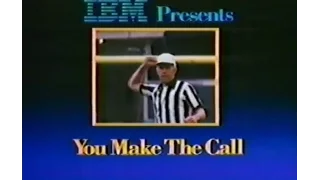 1986 IBM Football ad - YOU MAKE THE CALL ( classic series of commercials )