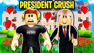 President Has A Crush On Me In Roblox Brookhaven.. 💖😎