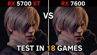 RX 5700 XT vs RX 7600 | Test In 18 Games at 1080p | 2023