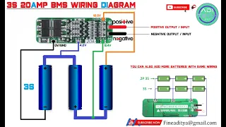 3S 20A BMS Circuit Diagram