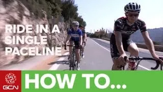 How To Ride Like The Pros - Go Faster In A Single Pace Line