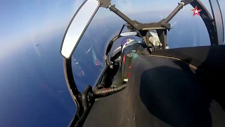 Su-30SM of the Russian fire the Kh-31A on the Mediterranean Sea