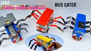 Lego CHOO CHOO CHARLES Thomas exe TRAIN monster horor BUS eater TRAIN SPIDER  BUS TAYO  MOC