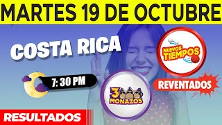 Sorteo 7:30PM Nuevos Tiempos y 3 Monazos  del martes 19 de octubre del 2021