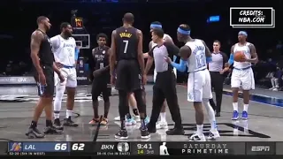 Heated Moments between Kyrie Irving and Dennis Schroder BOTH EJECTED! LAKERS vs. NETS