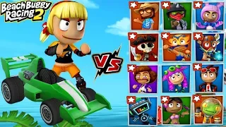 Beach Buggy Racing 2 Gameplay | Roxie Roller vs All boss Battles - All Characters