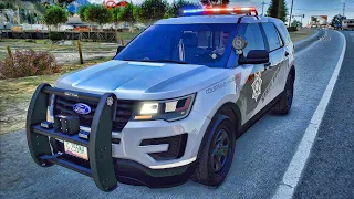 Playing GTA 5 As A POLICE OFFICER Highway Patrol| DSP| GTA 5 Lspdfr Mod| 4K