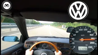 1999 GOLF 3  CABRIO AUTOMATIC POV - TOP SPEED & ACCELERATION AUTOBAHN