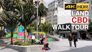 Auckland CBD Windy Monday Walking Tour New Zealand 4K HDR