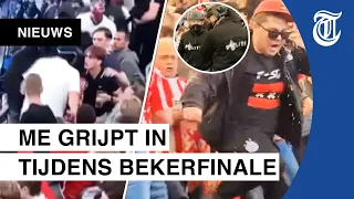 Rellen bij bekerfinale: Ajax-supporters dringen PSV-vak binnen