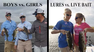 Boys vs. Girls - Lures vs. Live Bait Challenge SMC 13:09