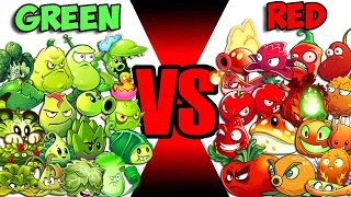 GREEN Team vs ORANGE & RED Team - Who 's Best Team Plant? - PvZ 2 Plant VS Plant