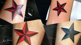 How to make tattoo tribal star with pen // tribal tattoo // star tattoo designs