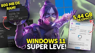 WINDOWS 11 SUPER LEVE para PC FRACO ou PC GAMER