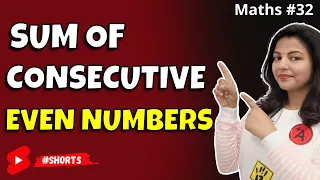 Sum of Consecutive Even Numbers  | Arti ki Maths Trick | Vedic #Maths #shorts