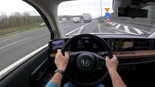 Honda e (154HP) TOP SPEED 0-100 | POV Test Drive