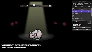The Binding of Isaac Repentance Speedrun - 1 character (Isaac) in 14:41.59