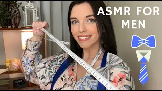Ultimate Men's Suit Fitting ASMR 👔 | Measuring You, Fabric Sounds, Soft Spoken Roleplay