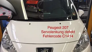 Peugeot 207+ Servolenkung defekt Fehlercode C1414