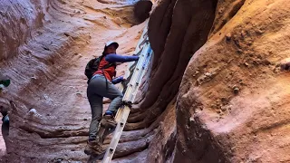 Hiking trail near Palm Springs, Ca.                Ladder Canyon and Painted Canyon Hike