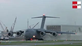 Boeing C17 Military Plane Lands at small commuter airport BY MISTAKE!