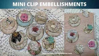 MINI CHIPBOARD CLIP EMBELLISHMENTS ~ NO PAPER CLIPS NEEDED