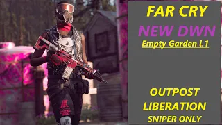 FAR CRY NEW DAWN I Empty Garden Outpost Liberation Level 1 - Sniper Mode