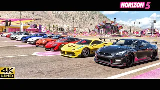 FH5 EPIC DRAG RACE: Diablo, EB110, R8, C8, GTS, Srt10, Pista, SP2, J50, Supra, Nismo & More