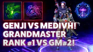 Genji Dragonblade - GENJI VS MEDIVH! GRANDMASTER RANK #1 VS GM#2! - Grandmaster Storm League