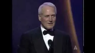 Paul Newman receiving the Jean Hersholt Humanitarian Award