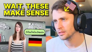 American reacts to German names for Animals