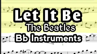 Let It Be Tenor Sax Soprano Clarinet Trumpet Sheet Music Backing Track Play Along Partitura