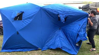 Unboxing Brand New 6-8 person  Ice Fishing Tent