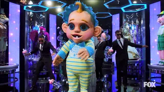 The Masked Singer 6 - Baby sings WACKY Flintstones Theme