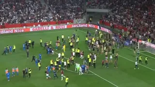 OGC NICE - OM CRAZY FIGHT & PITCH INVASION 22/08/2021