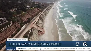 Bluff collapse warning system