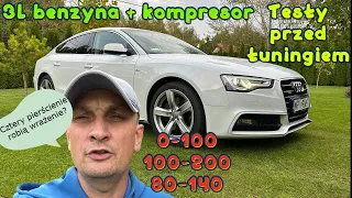 Audi A5 3.0TFSi 272KM 400Nm testy przed Tuningiem