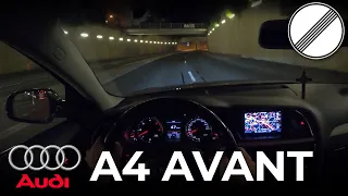 AUDI A4 AVANT B8 – 2.0 TDI 177 PS POV NIGHT DRIVE ON GERMAN AUTOBAHN | BRATUR